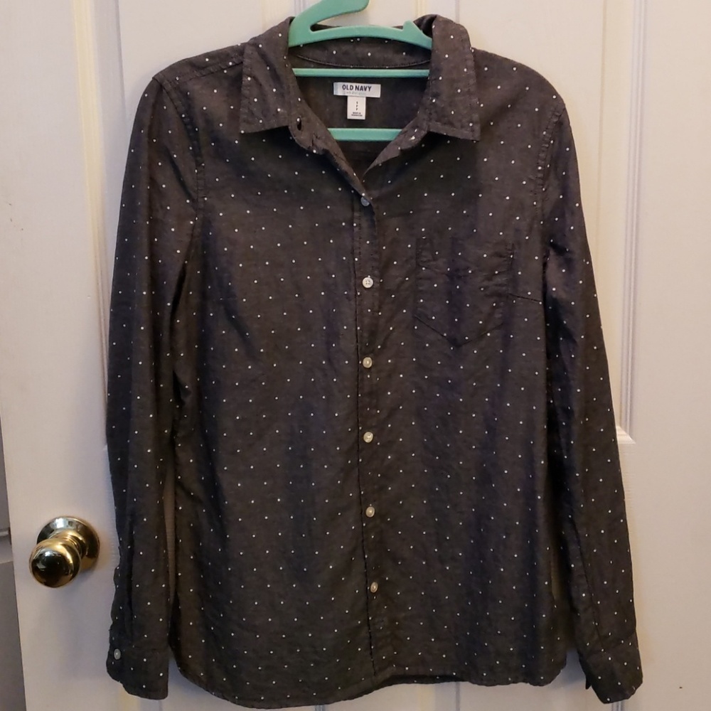 Old Navy Sz Sm Semi-Fit Botton Down Top